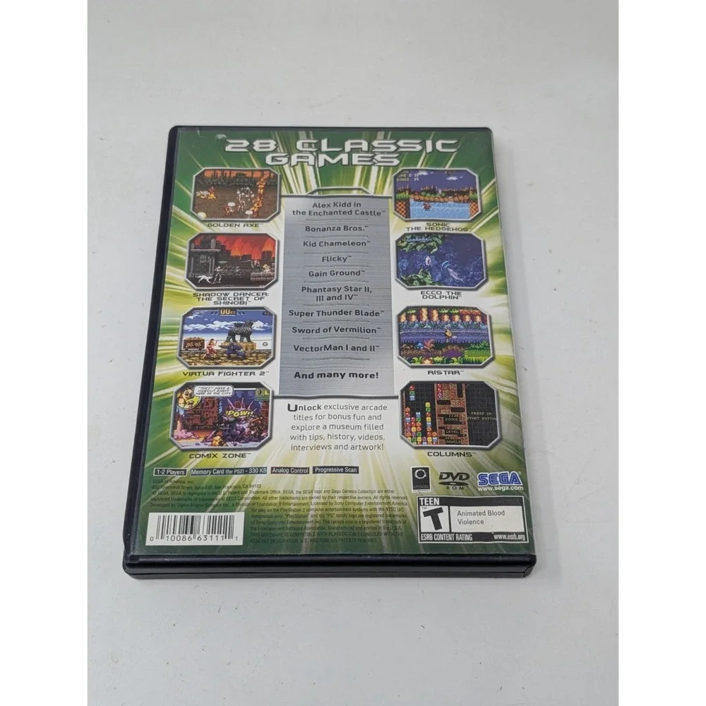 Sega Genesis Collection (Sony PlayStation 2, 2006) No Manual